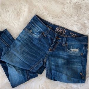 BKE BUCKLE teal washed blue jeans